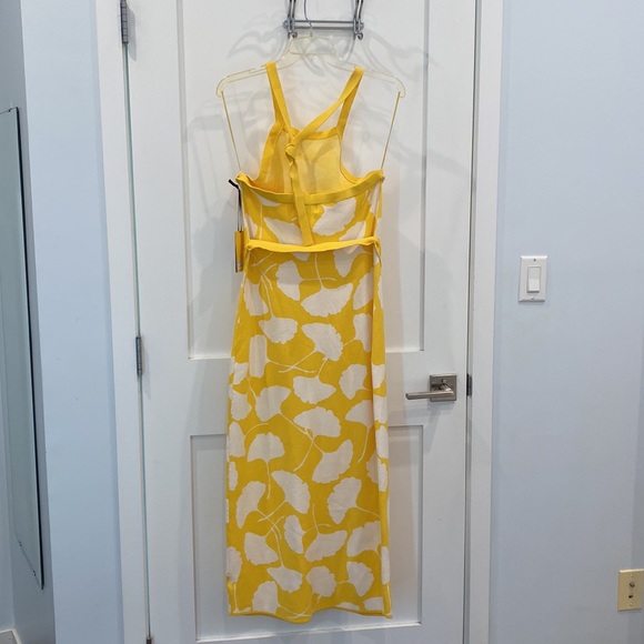 Diane Von Furstenberg DVF for Target halter neck ginkgo yellow dress size medium - Picture 10 of 10